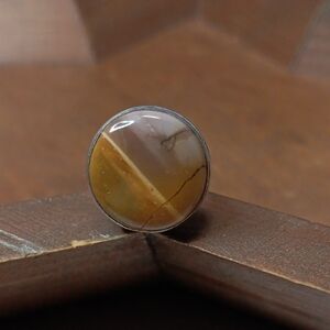Hand Crafted Brown and Tan Stone Ring